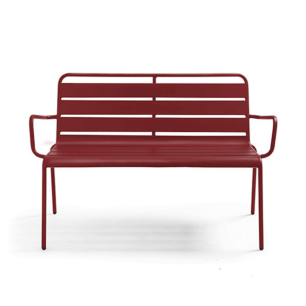 Banc de jardin en métal pourpre PalavasOviala