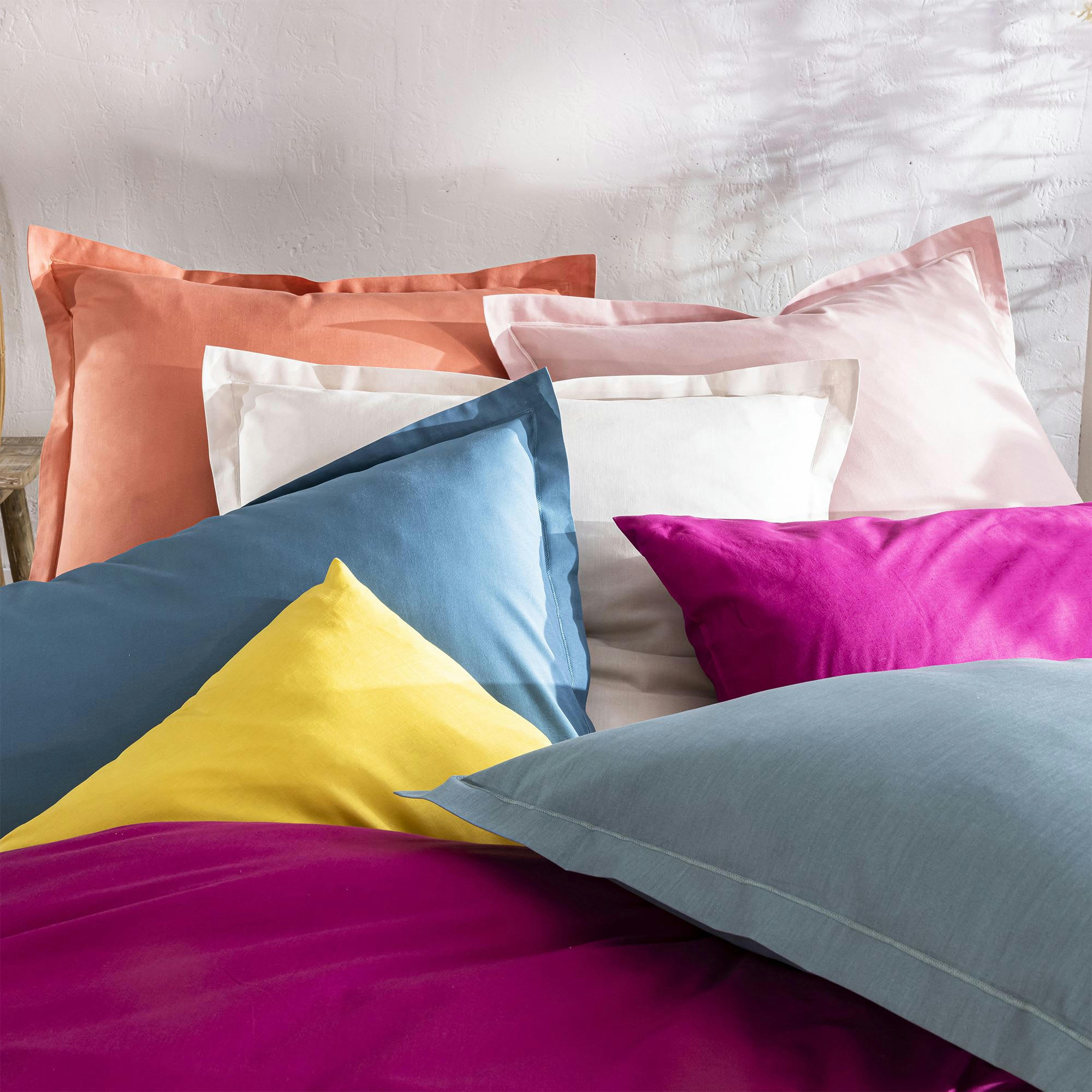 COTON UNI LAURÉAT - Housse de couette 140x200 bleu artic en coton