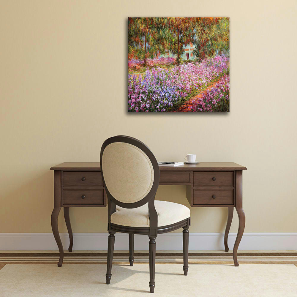 - Tableau Le Jardin à Giverny Claude Monet 90x90cm