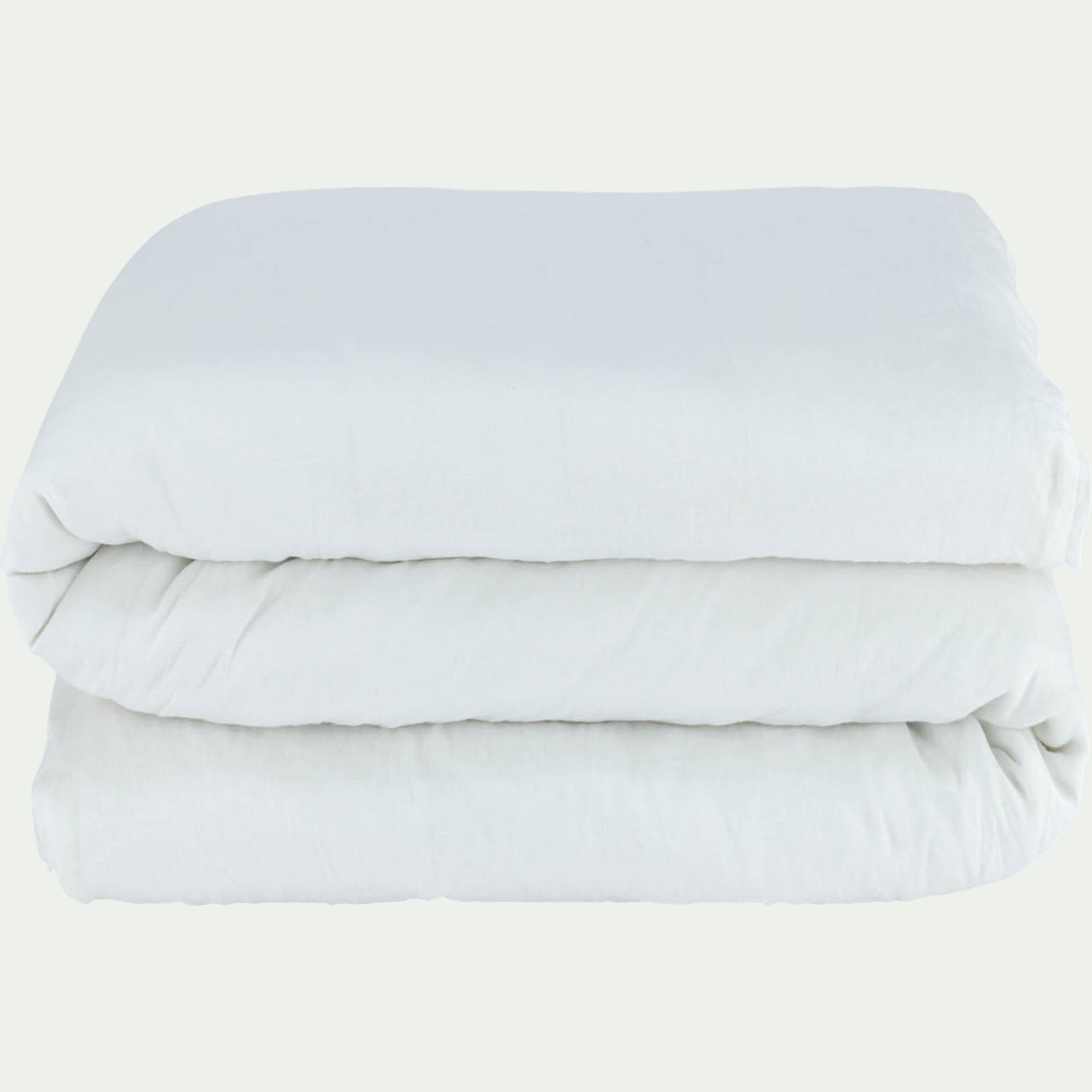 VENCE - Housse de couette en lin lavé 240x220cm - blanc capelan