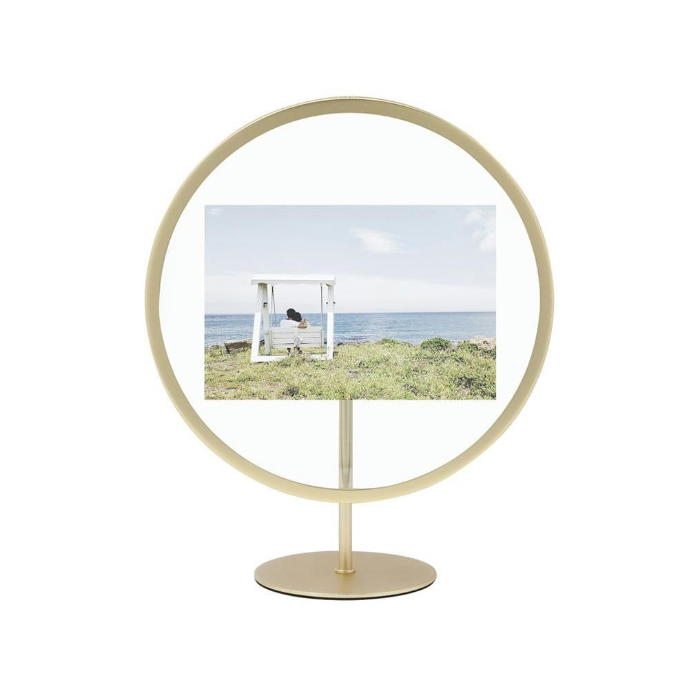 INFINITY - Cadre photo infinity l métal doré