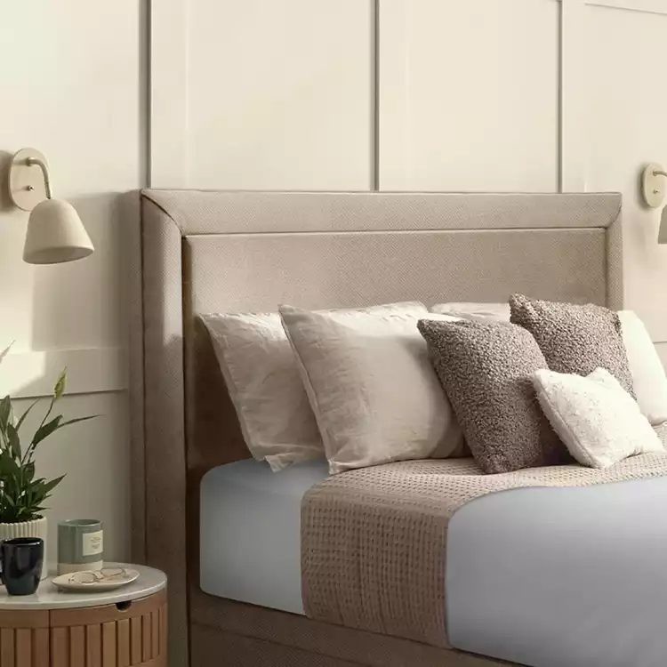Silentnight Palermo Fabric Double Headboard - Sandstone