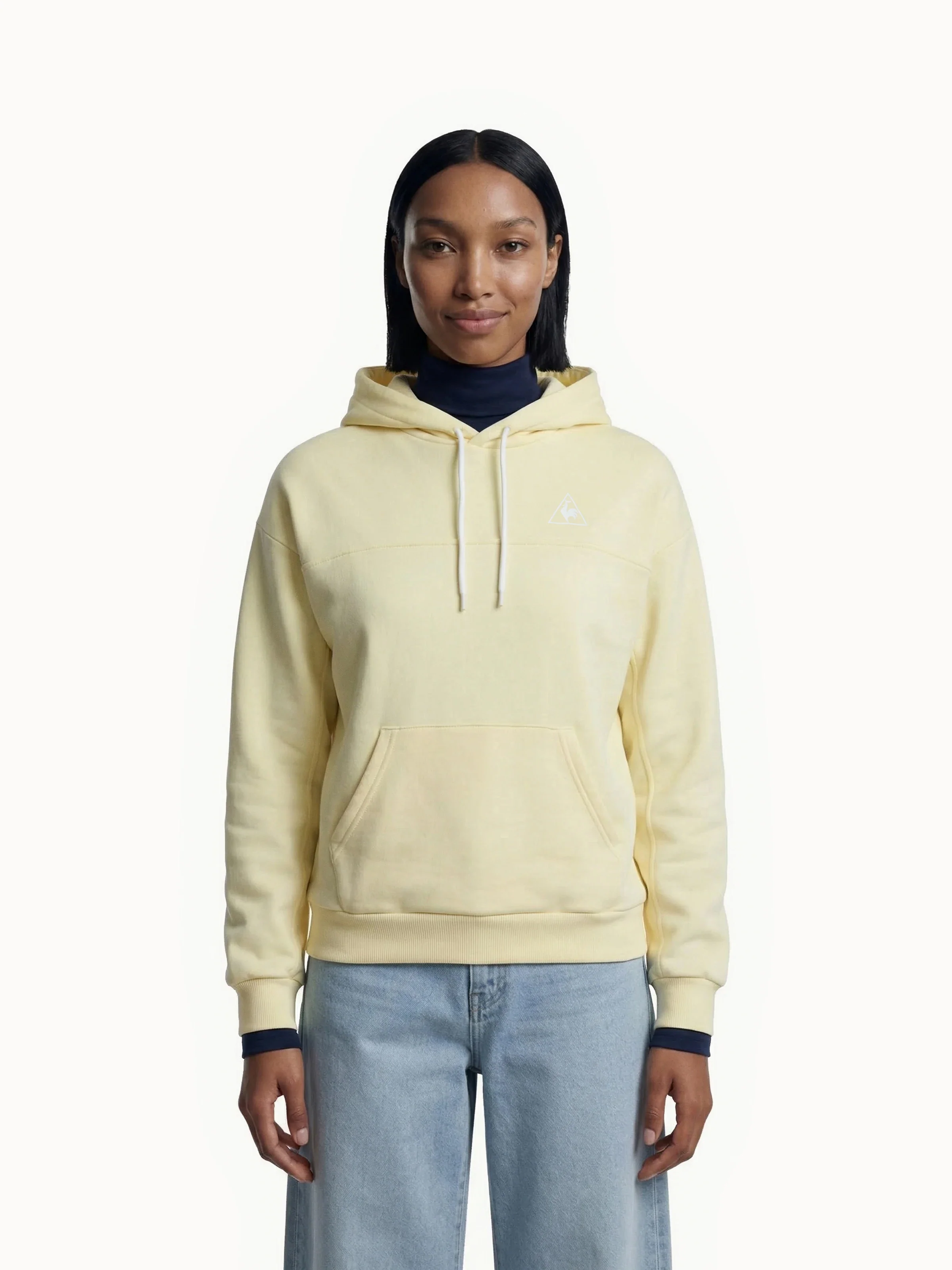 Sweat à capuche en molleton et logo triangle