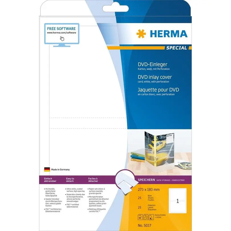 Karte 25er-Set Herma