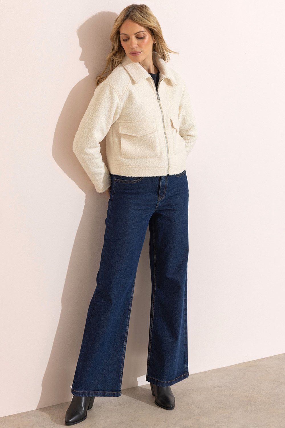 Klass. Boucle Zip Up Jacket
