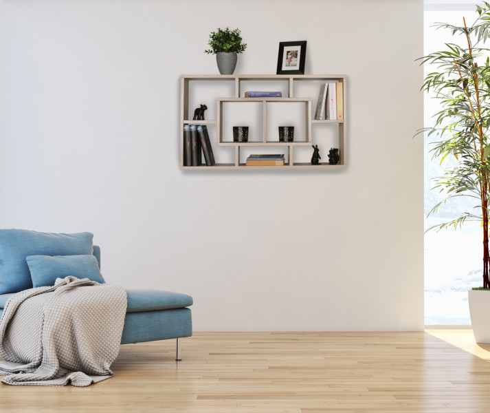 FineBuy Półka ścienna mdf biały 85 cm