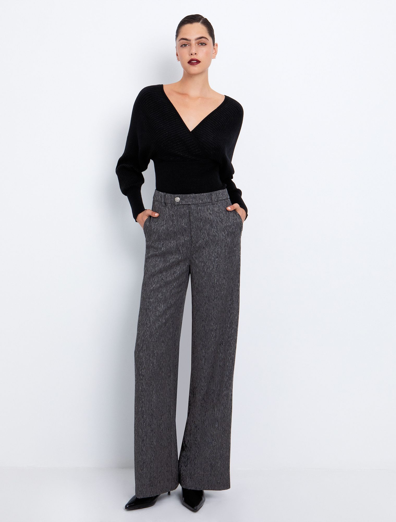 Μελανζέ παντελόνι ίσια γραμμή