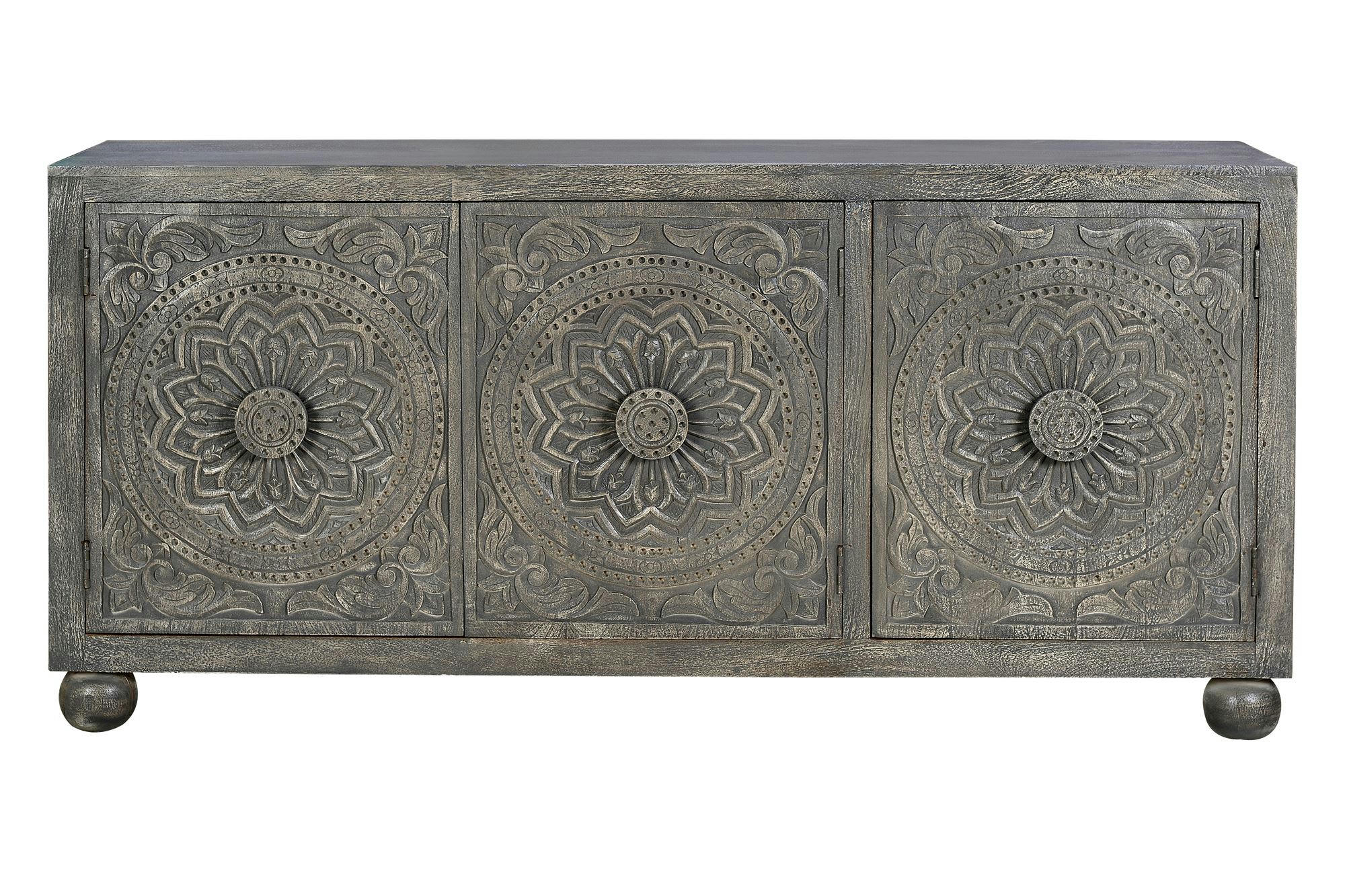 0 - Buffet en manguier gris vieilli