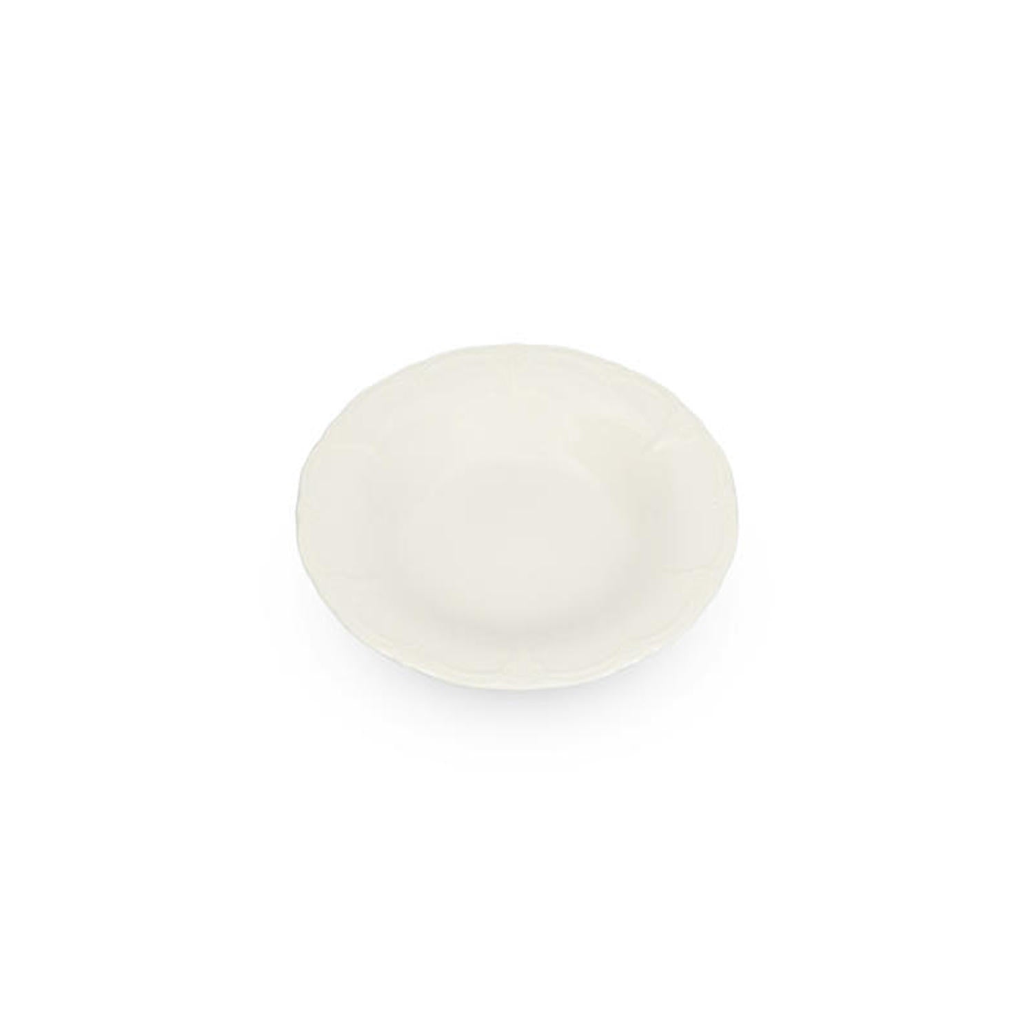 Bonbistro - Diep bord 23,5/14xH4cm ivoor Retro - Set van 6