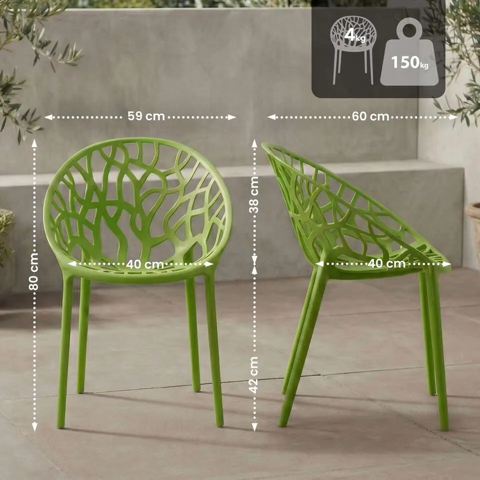 CLP Tuinstoel Hope Kunststof - groen