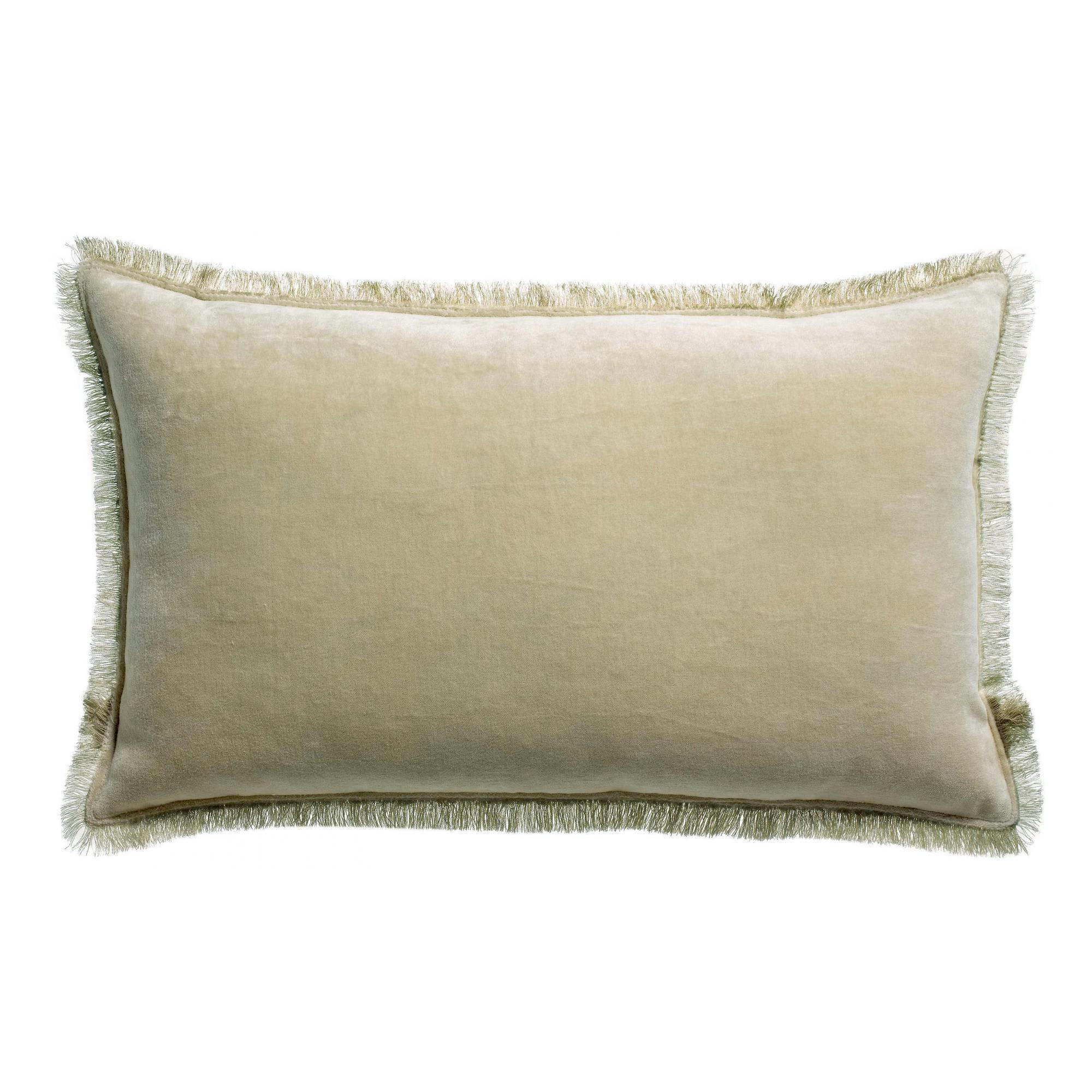 FARA - Coussin uni  en coton lin 30 x 50