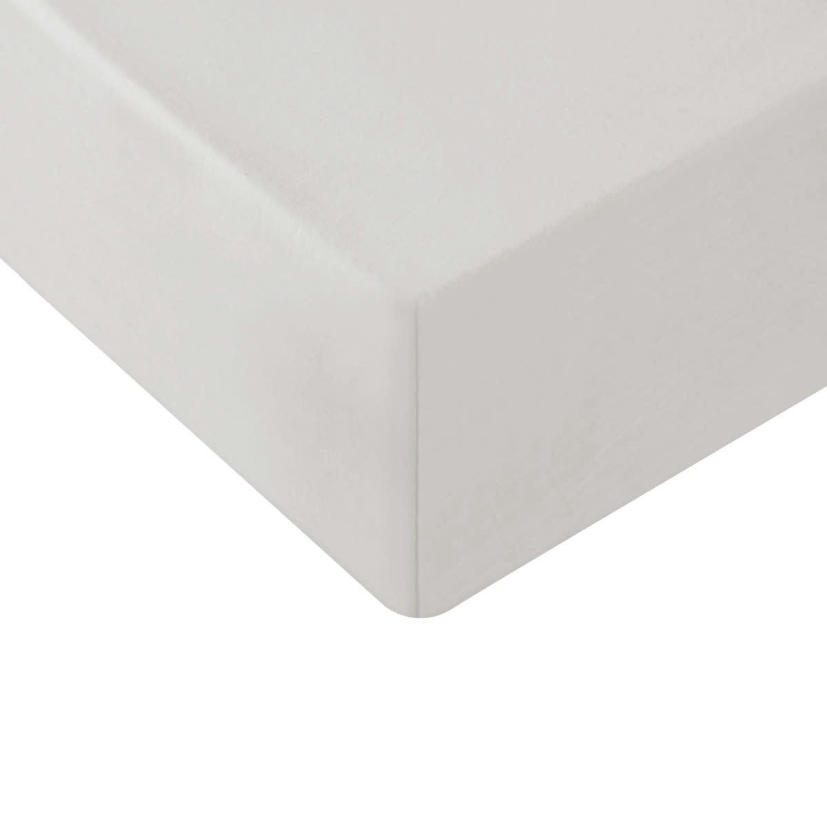 ORGANIKA - Drap housse en coton bio lavé Blanc 140x190 cm