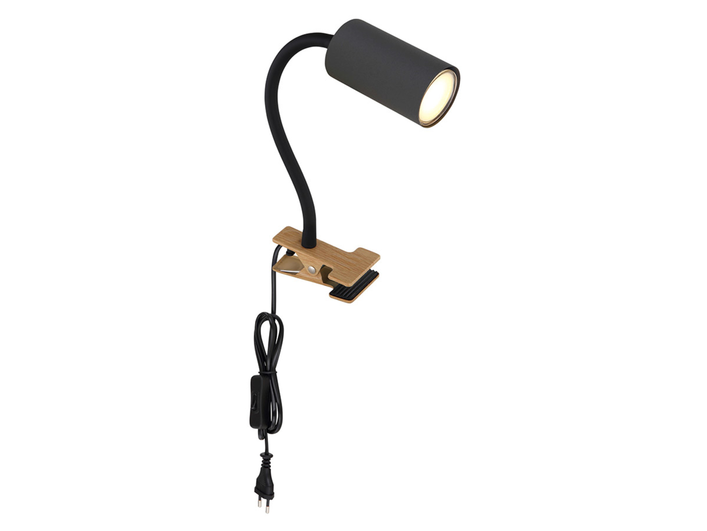 Lampa biurkowa klips Robby metalowa czarna