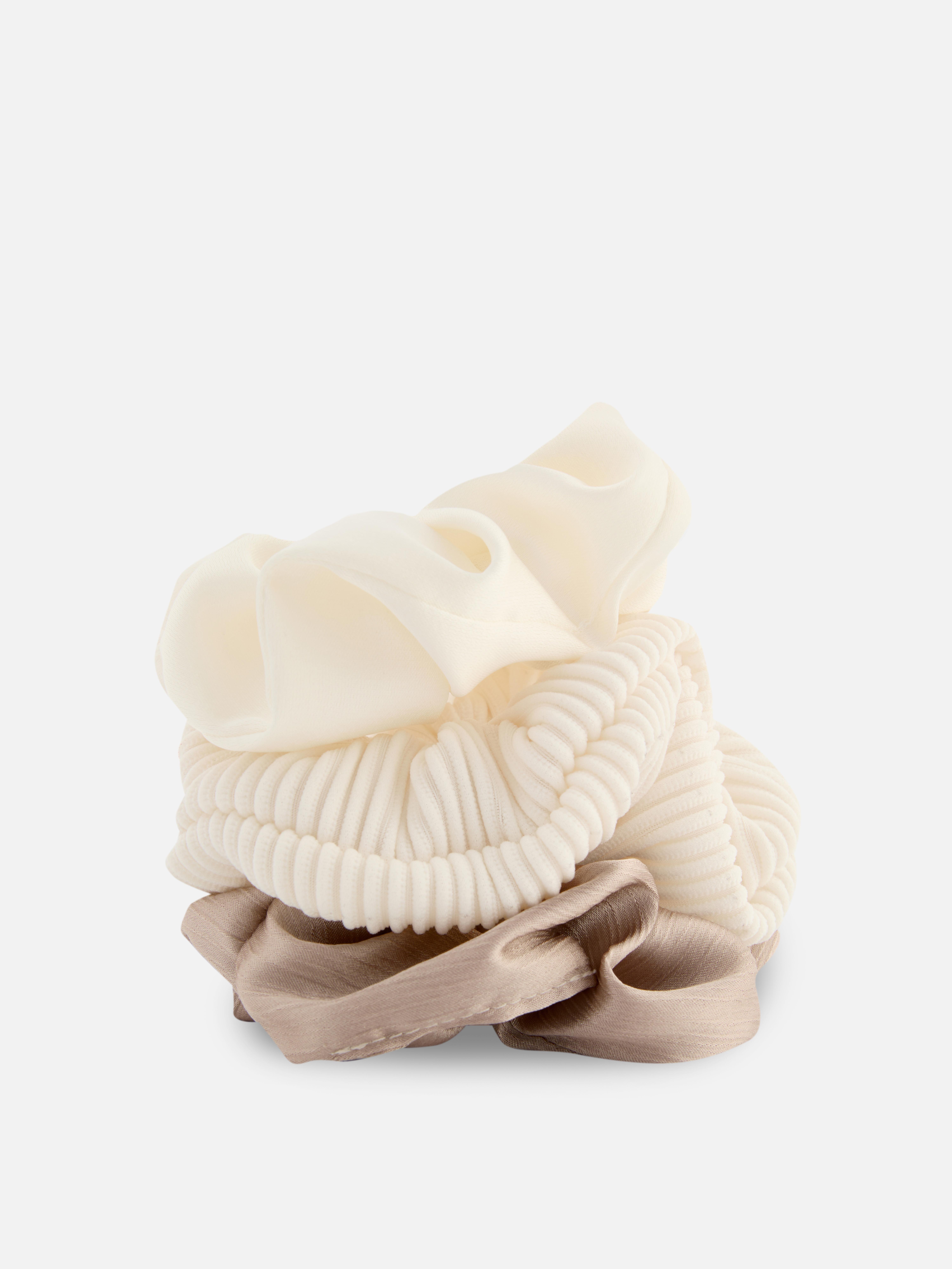 3pk Mixed Texture Scrunchies