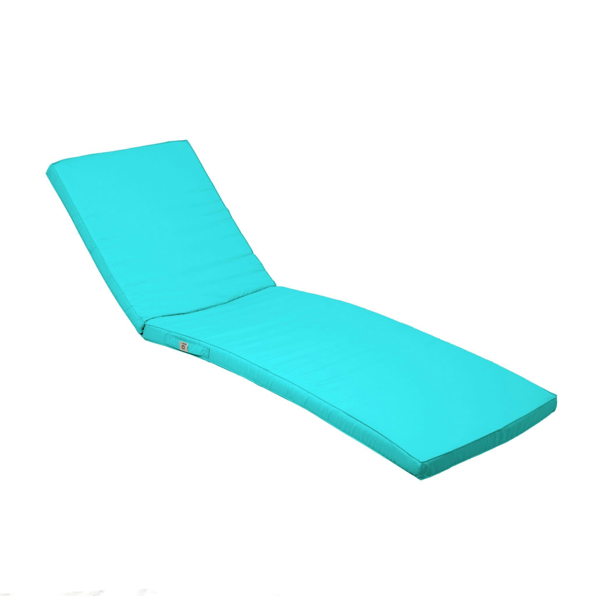 - Coussin pour transat déhoussable 185x55x4cm bleu caraibes
