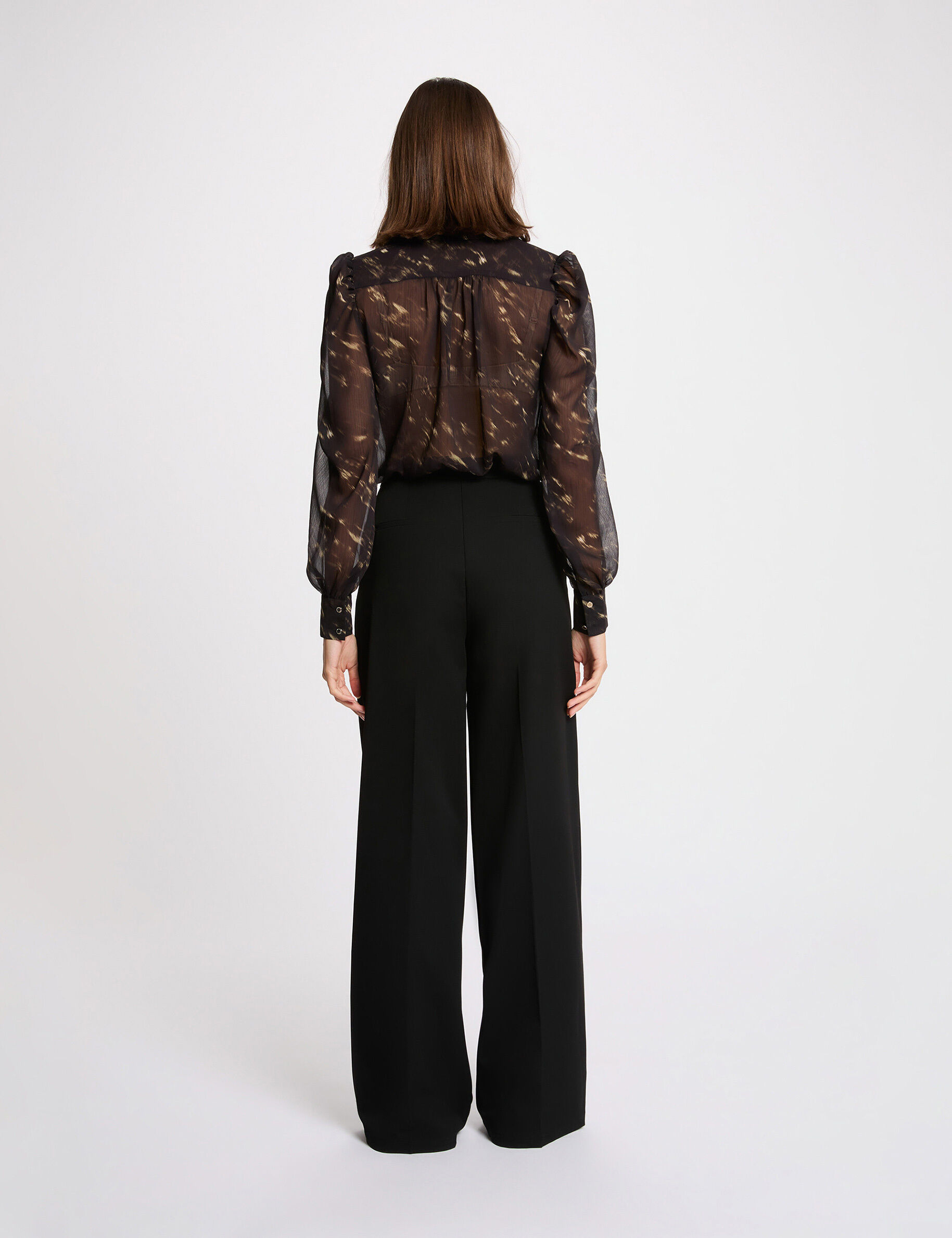 Voile Shirt With Puff Sleeves Multicolor Women