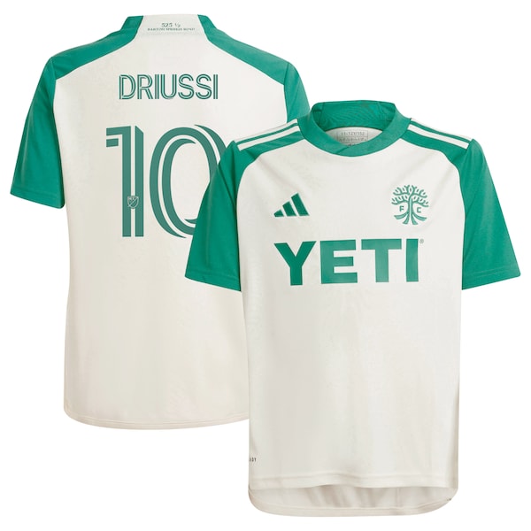 Sebastián Driussi Austin FC adidas Youth 2024 The Armadillo Kit Replica Player Jersey – Tan