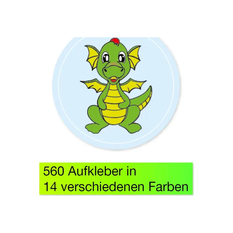 Sticker 4er-Set Drache