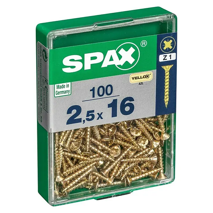 TRESKRUE SPAX TFX GUL 2,5X16MM 100STK/PK