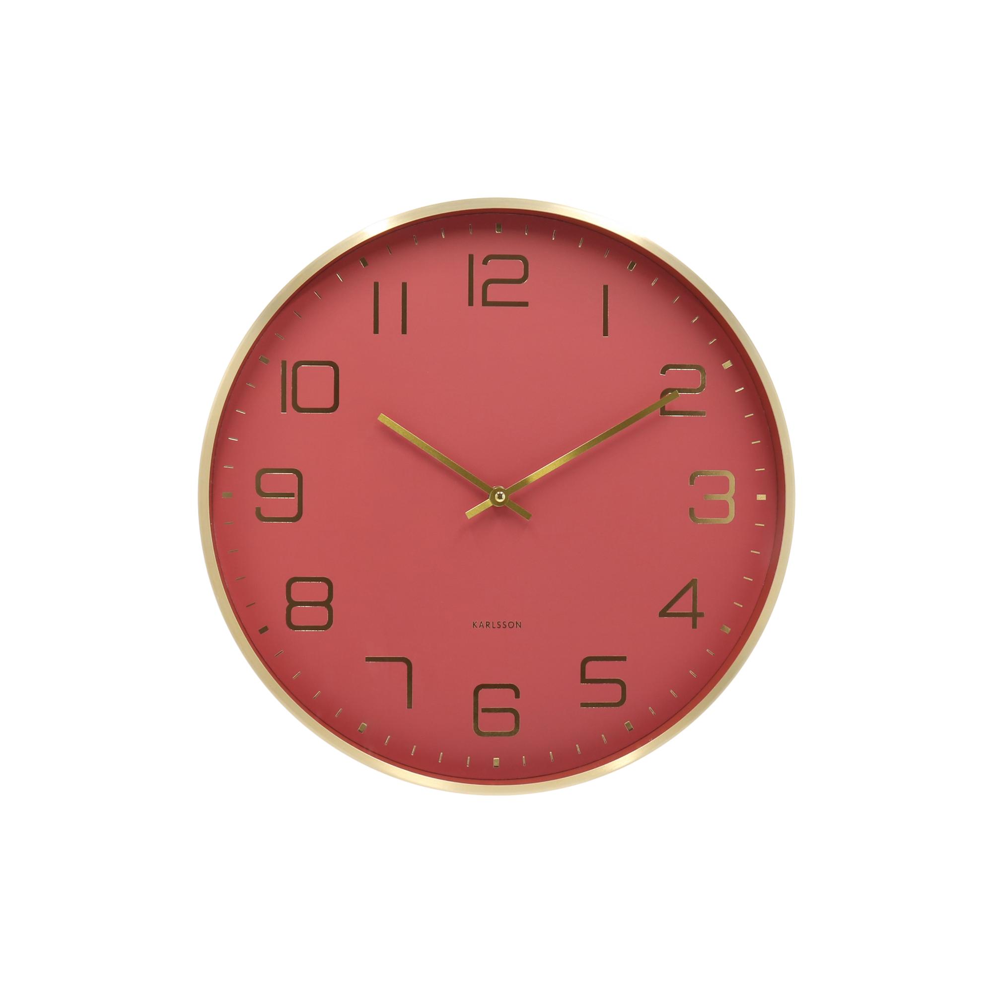Karlsson wandklok Elegance Glow - rood - Ø40cm