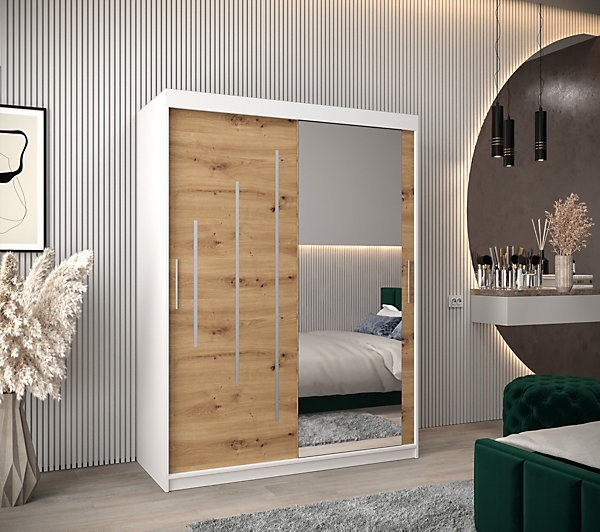 Armoire York 2 a portes coulissantes H. 200 x L. 150 x P. 62 2 portes