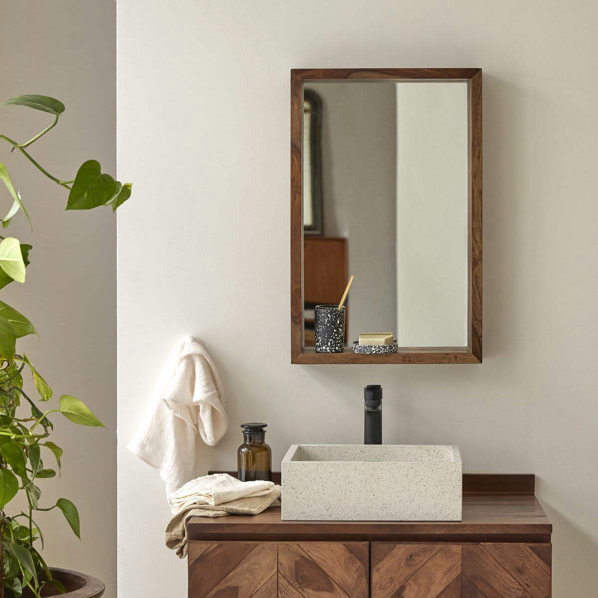 EASY - Miroir en palissandre 70x45 cm