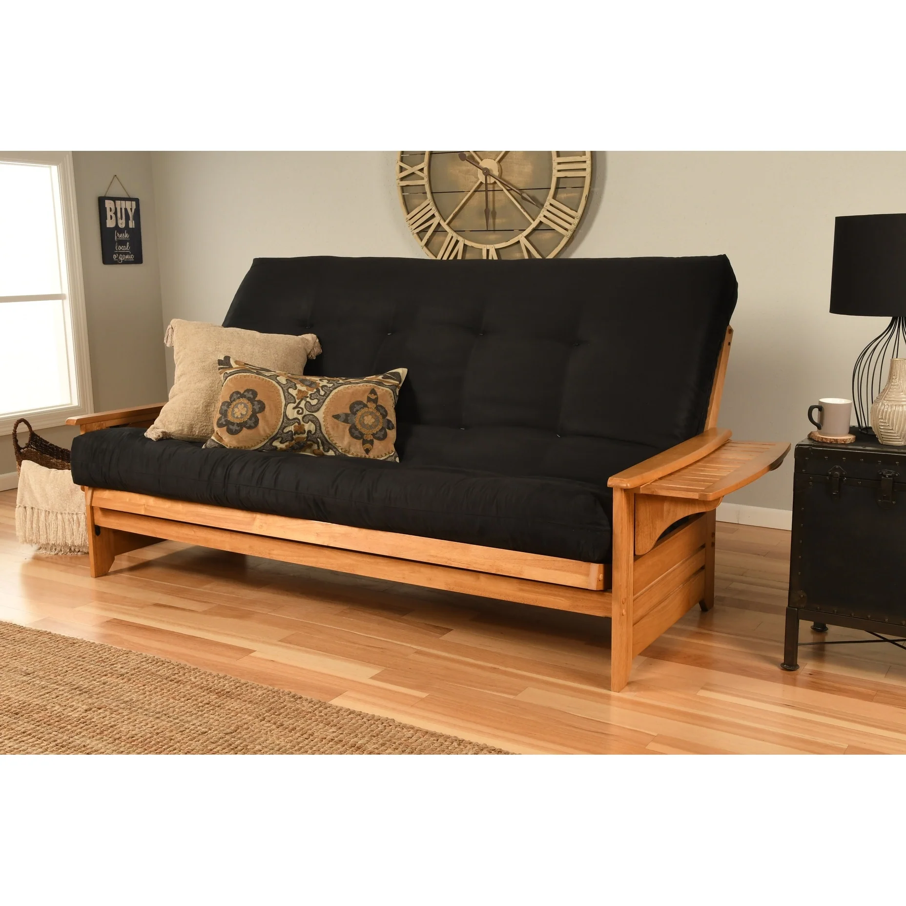 Somette Phoenix Queen-size Futon Frame in Butternut Finish (Mattress not included)