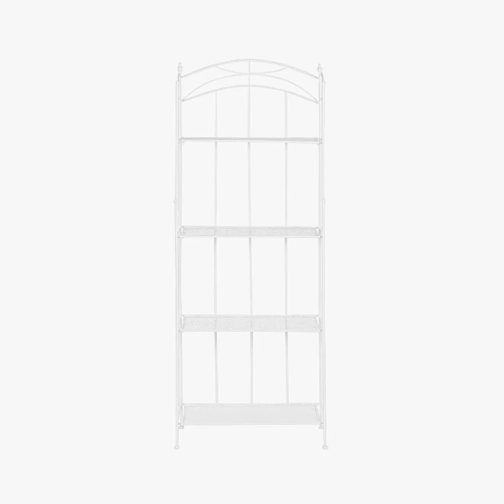 Estante de Ferro com Folhas Branca REVIVAL