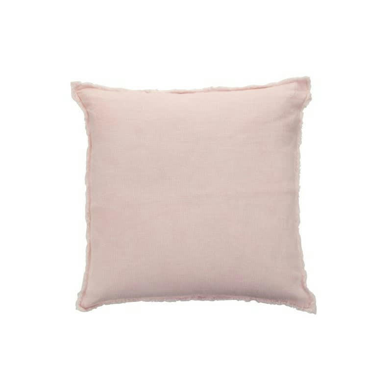 LIN - Coussin délavé lin rose 45x45