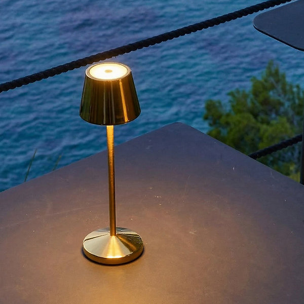 Lampe de table sans fil EMILY Or H25cm