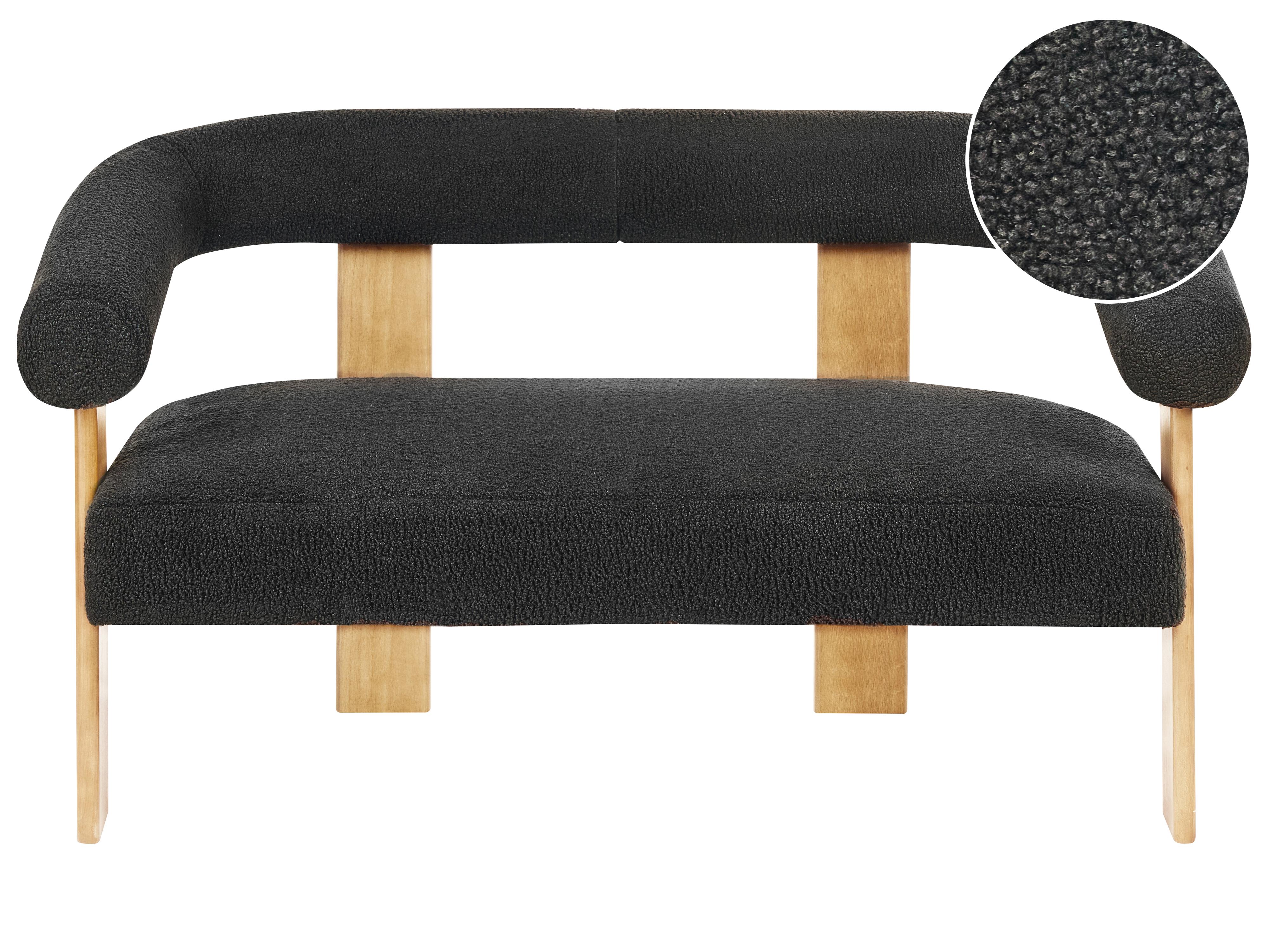 Armchair ILBRO Boucle Black/ Light Brown