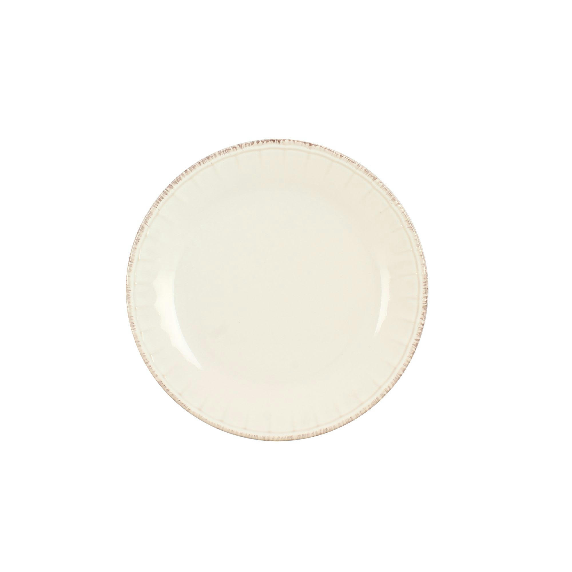 FESTON - Lot de 6 assiettes à dessert en grès beige 21cm