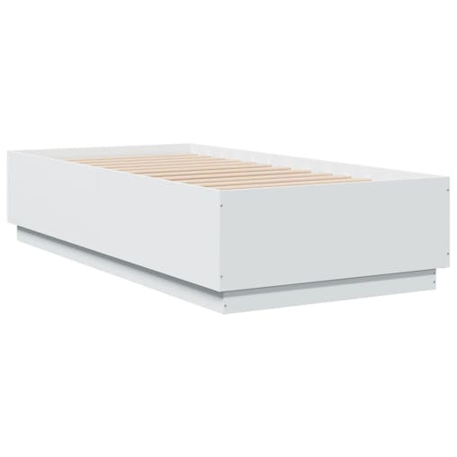 NNEVL Bed Frame White 90x190 cm Engineered Wood