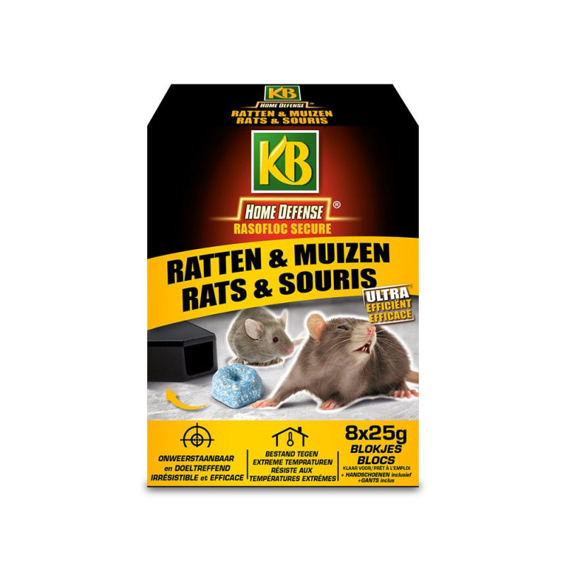 Bloc anti-souris et anti-rats Rasofloc Secure 0,2 kg KB