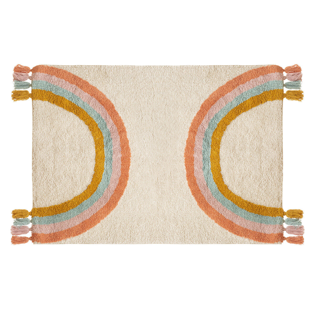 Tapete arco-íris TUFT com tassels rainbow 100x150cm