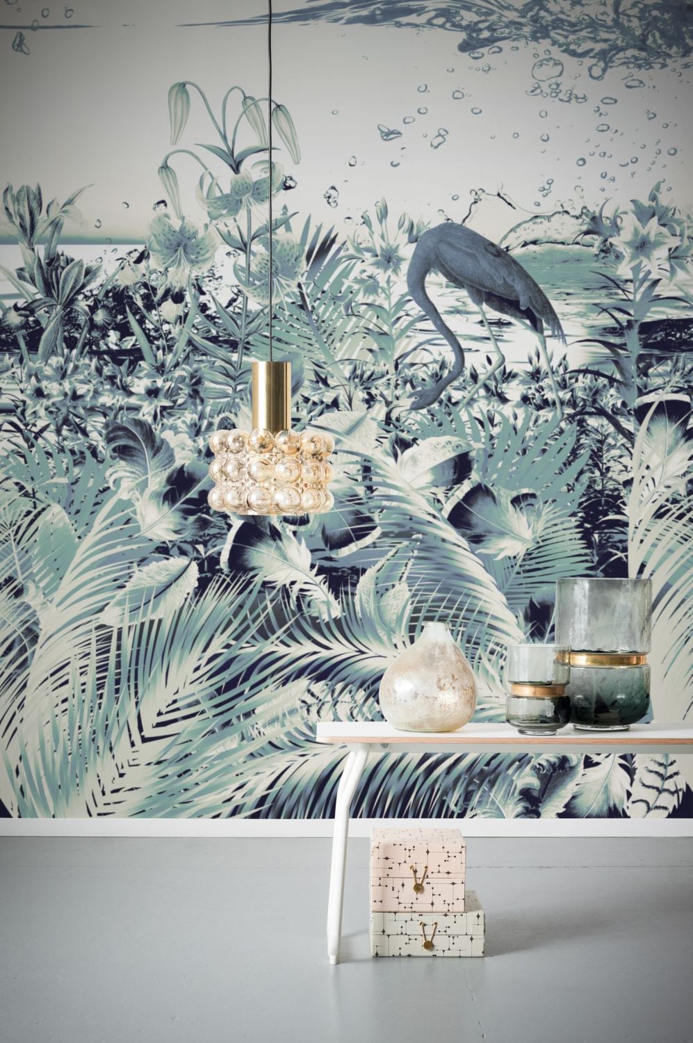 Sanders & Sanders fotobehang fantasie blauwgroen - 200 x 250 cm - 611936