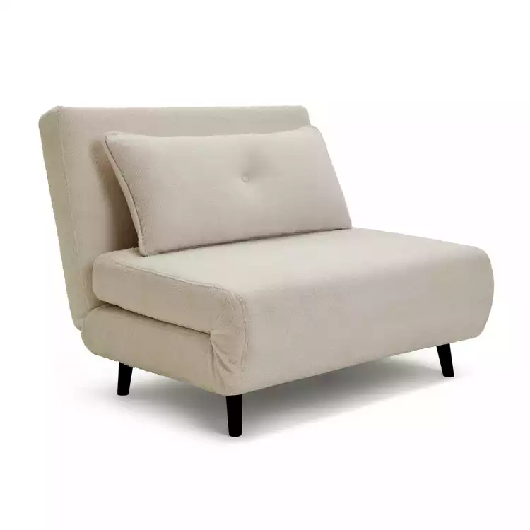 Habitat Roma Small Double Boucle Chairbed - Cream
