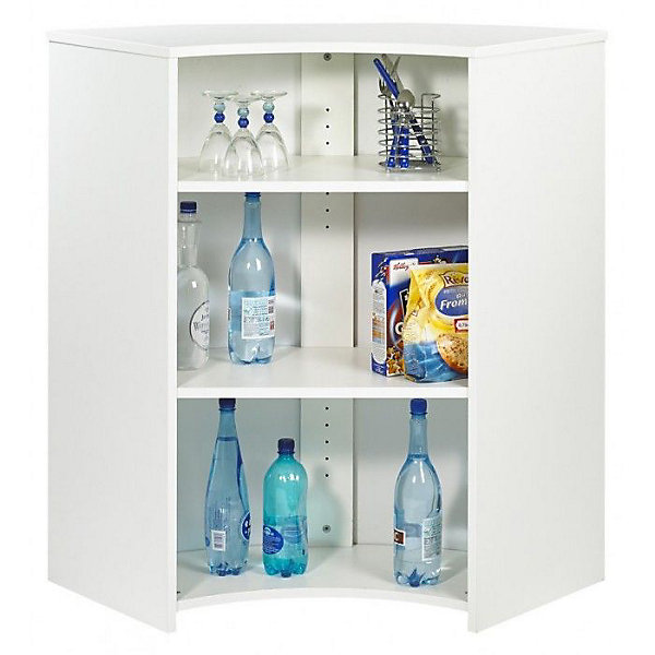 Meuble Bar Comptoir Blanc SIMMOB Capitons 107 cm Bois