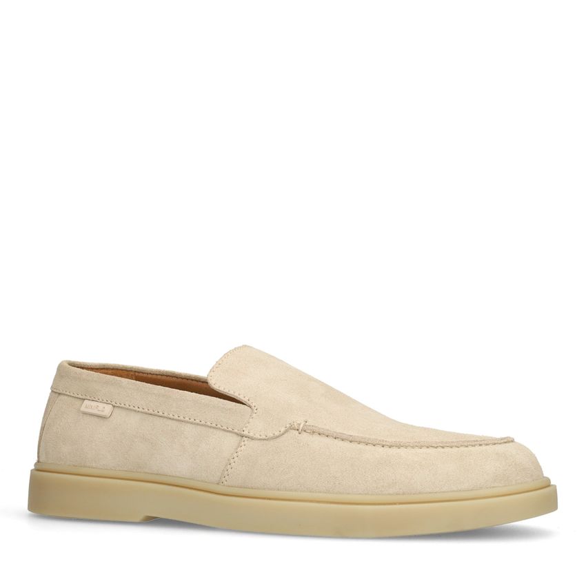 Manfield Beige suède loafers