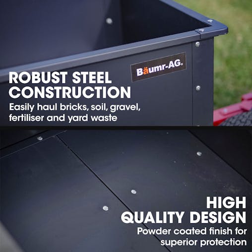 NNEMB 270kg Capacity Metal Dump Cart, for Ride on Mower