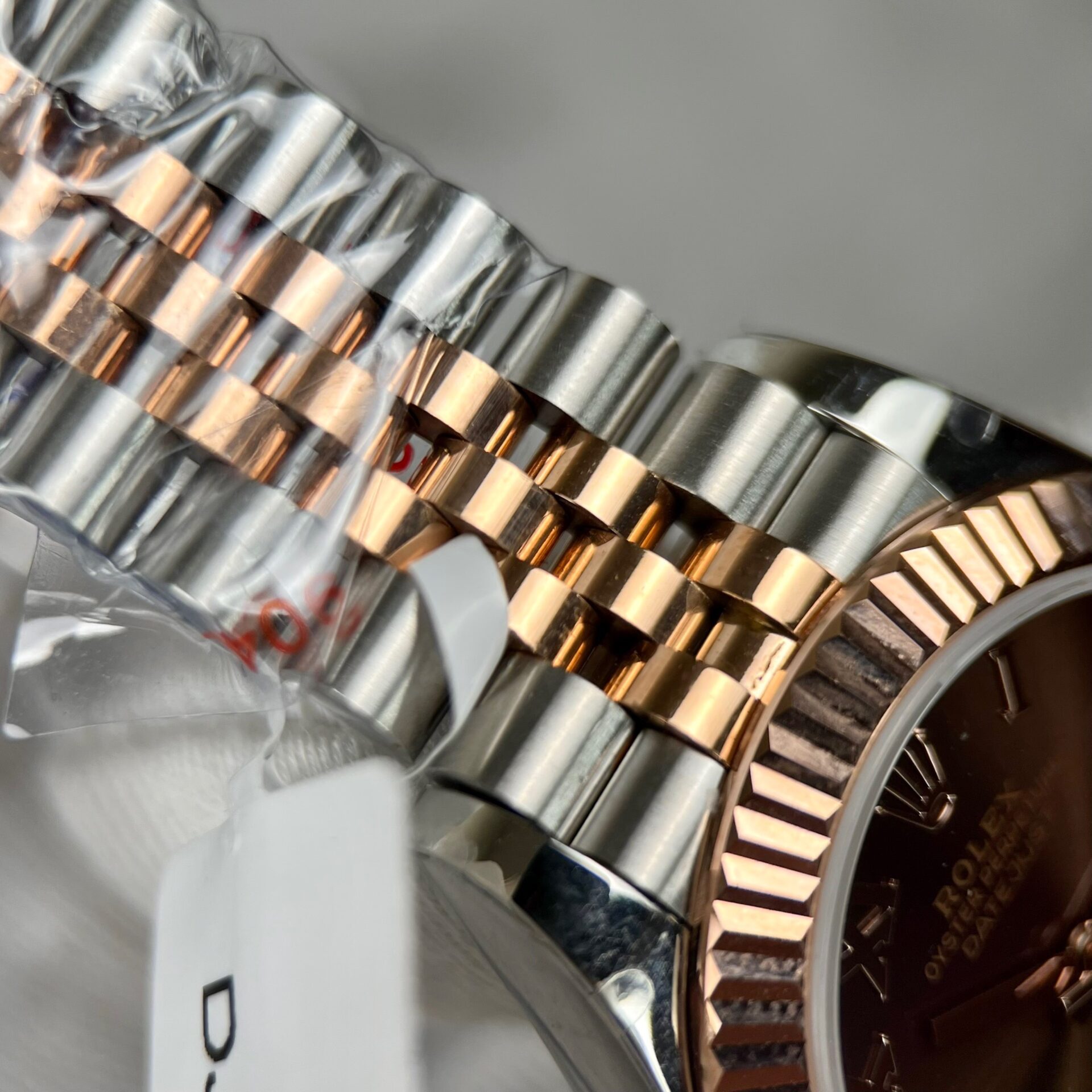 Rolex Datejust SS/RG Plated Chocolate Dial CZ Diamonds 31mm Jub Super Clone