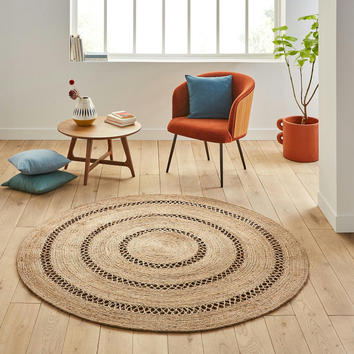 Tapis rond en jute, Aftas