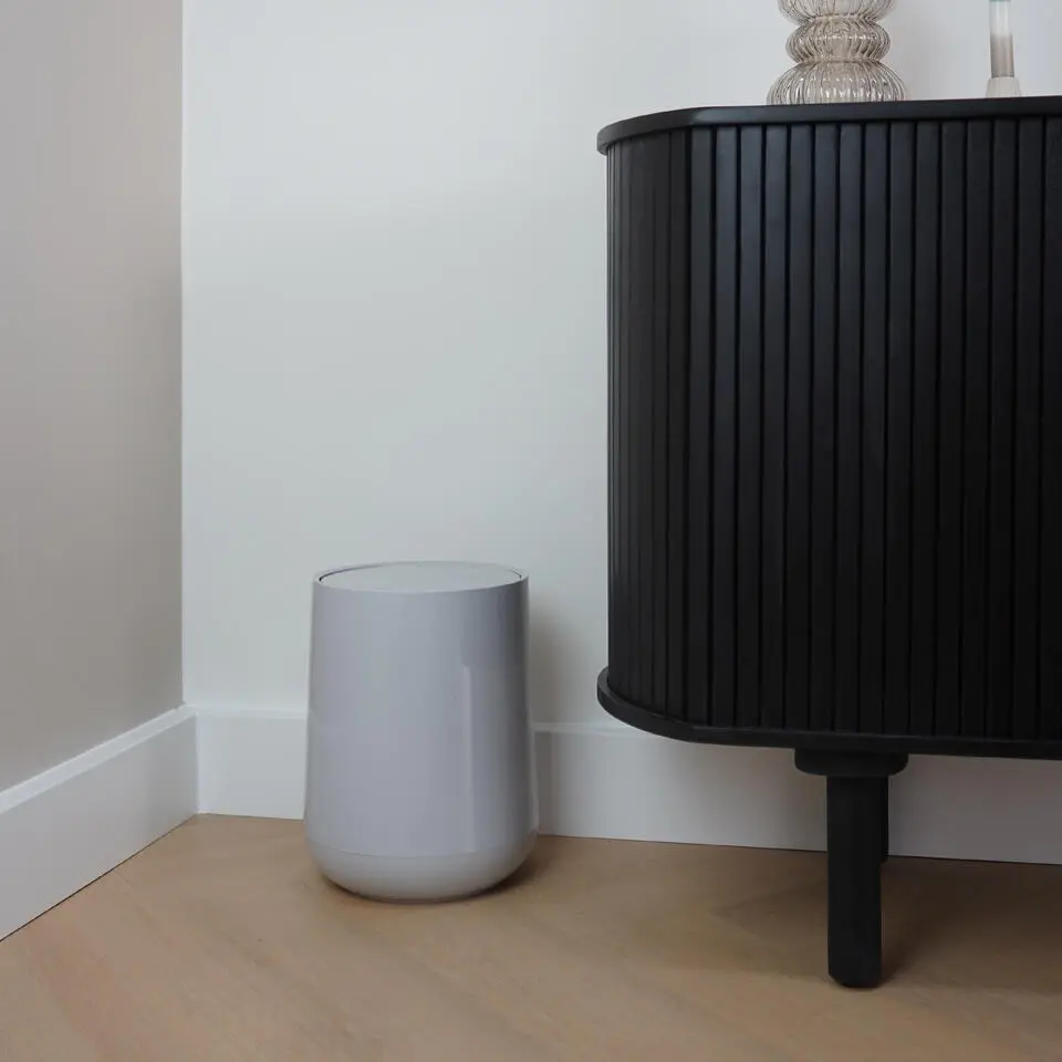 QUVIO Prullenbak modern - Plastic - Grijs