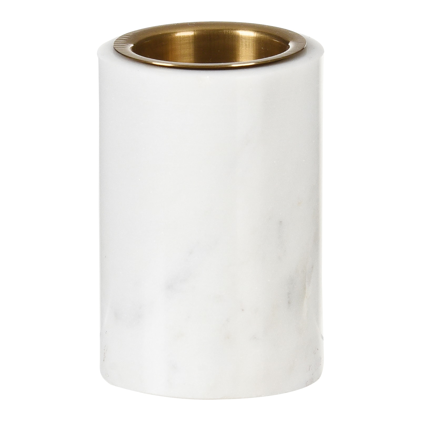 Teelichthalter Marmor Weiß, ⌀ 6 cm, H 90 mm