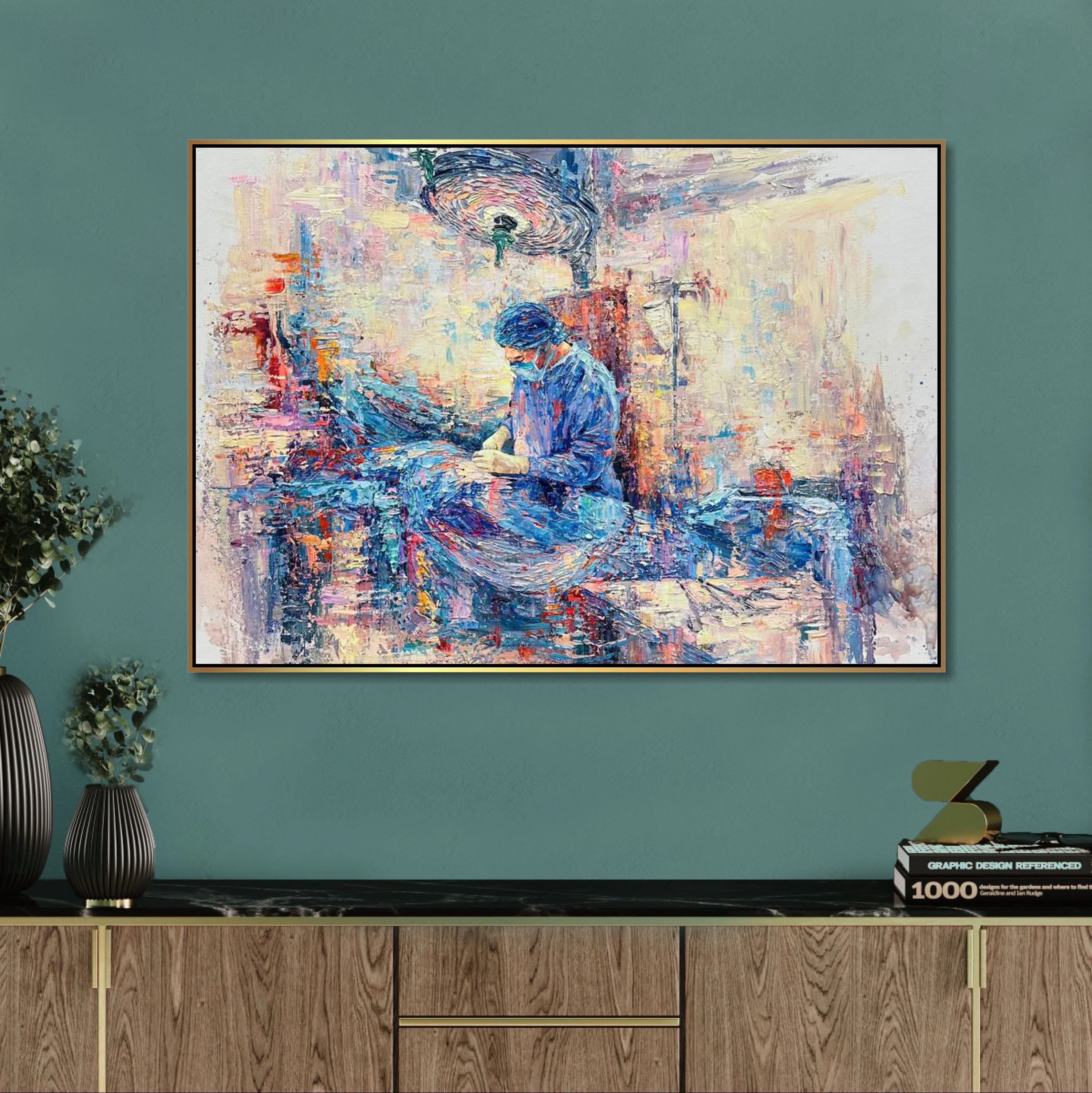 Surgeon at Work – Doctor Wall Art for Medical Office Decor
