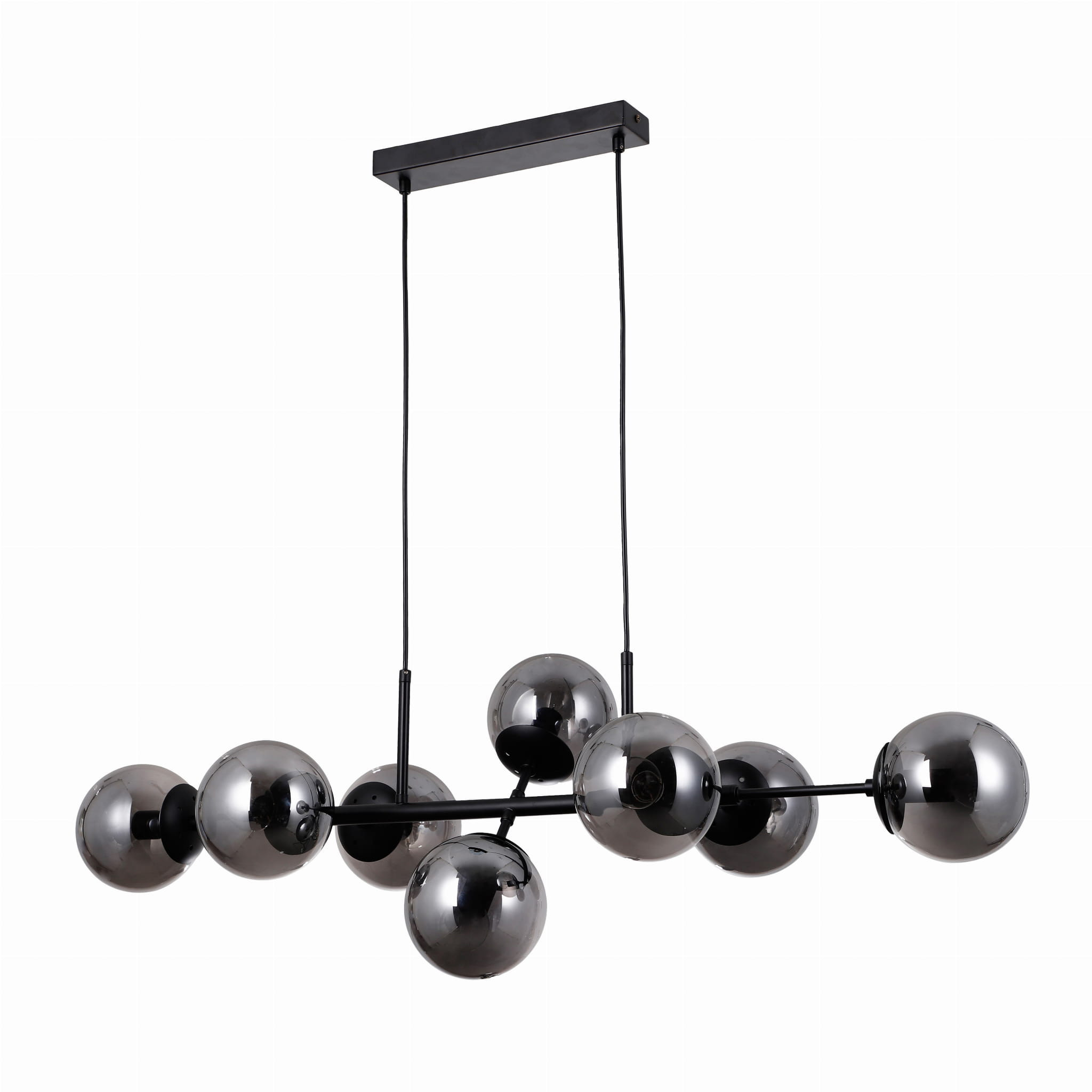 Lampa wisząca czarna Molite 8xE14x40W wym: 150x110x38 cm Italux