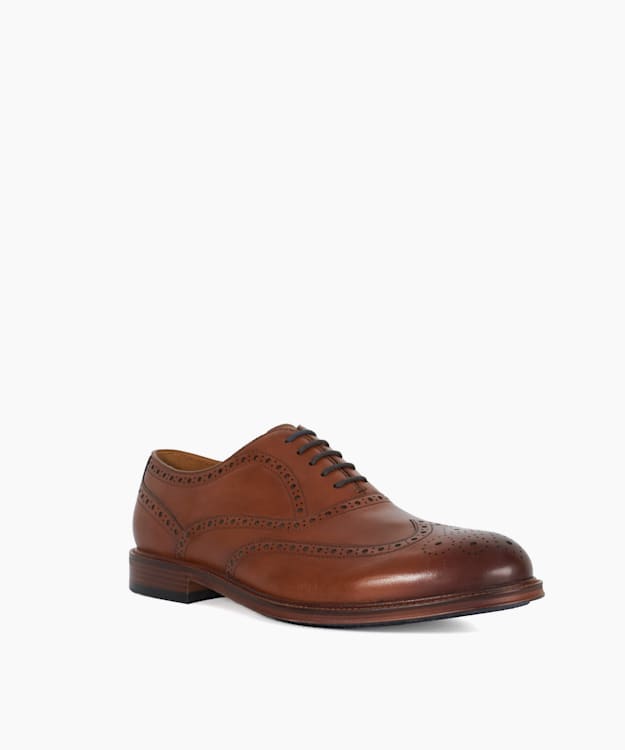 Solihull Tan - Wide-Fit Brogues