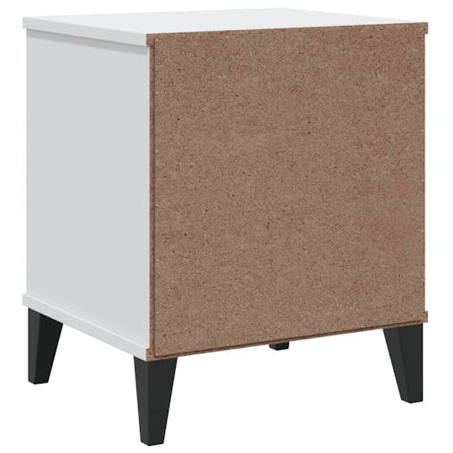 NNEVL Bedside Cabinet VIKEN White Solid Wood Pine