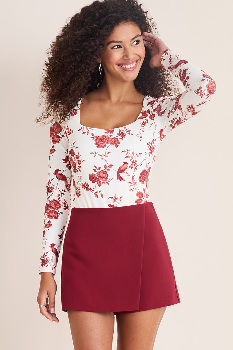Dana Wrap Front Mini Skort