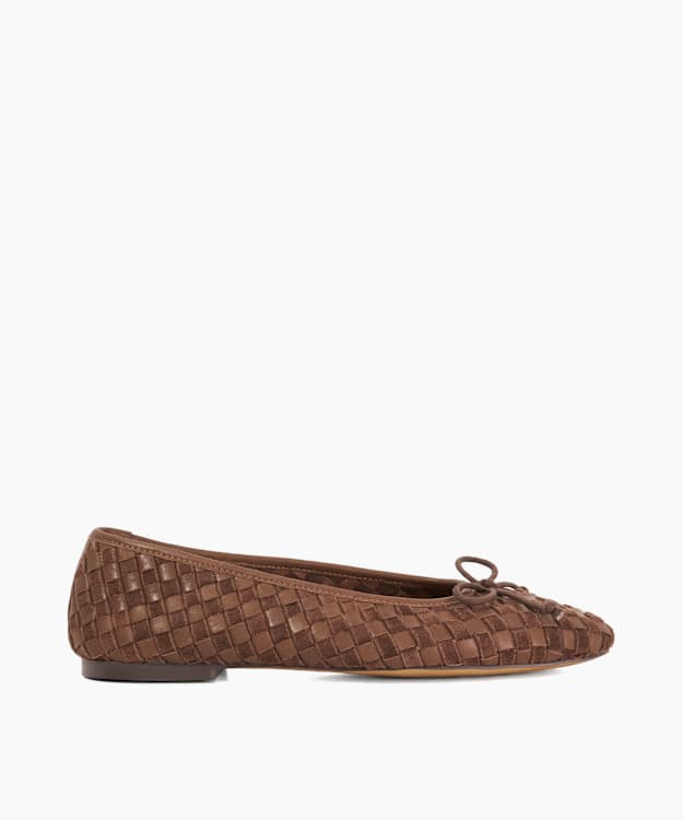 Heat Brown - Woven Ballet Flats